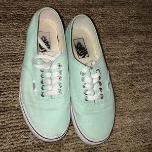 Mint green vans size 8